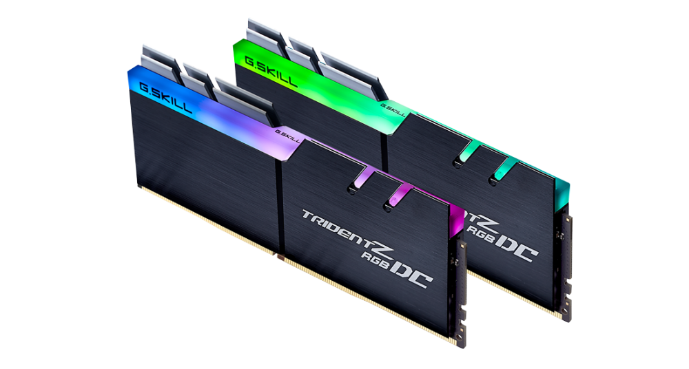 זכרון איכותי למחשב נייח G.Skill DDR4 F4-3000C14D-64GTZDC 2x32GB 3000MHz TridentZ RGB DC