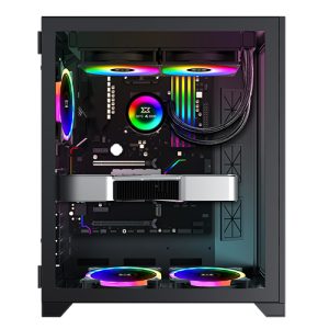 מארז איכותי למחשב Xigmatek Aquarius S Black RGB Kit 7X120MM