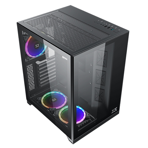 מארז איכותי למחשב Xigmatek Aquarius S Black RGB Kit 7X120MM