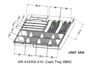 מגירת כסף לקופה KR-410 Heavy Duty Cash Drawer