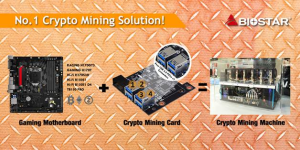 מפצל לכריית מטבעות BioStar DCBTC2 Riser Splitter Crypto Mining Card