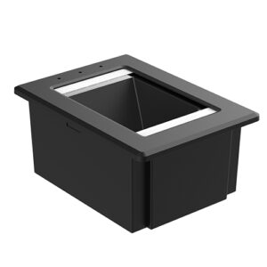 סורק ברקוד שולחני שחור מדגם GTCODESTAR GT-9206C על משטח לבן