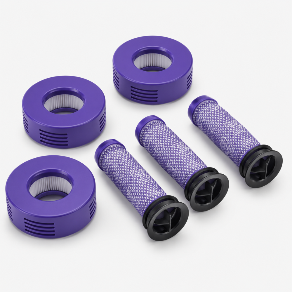 סט 6 פילטרים תחליפיים לשואב Dyson V8 – ‏3 פילטרים קדמיים ו־3 פילטרים אחוריים
