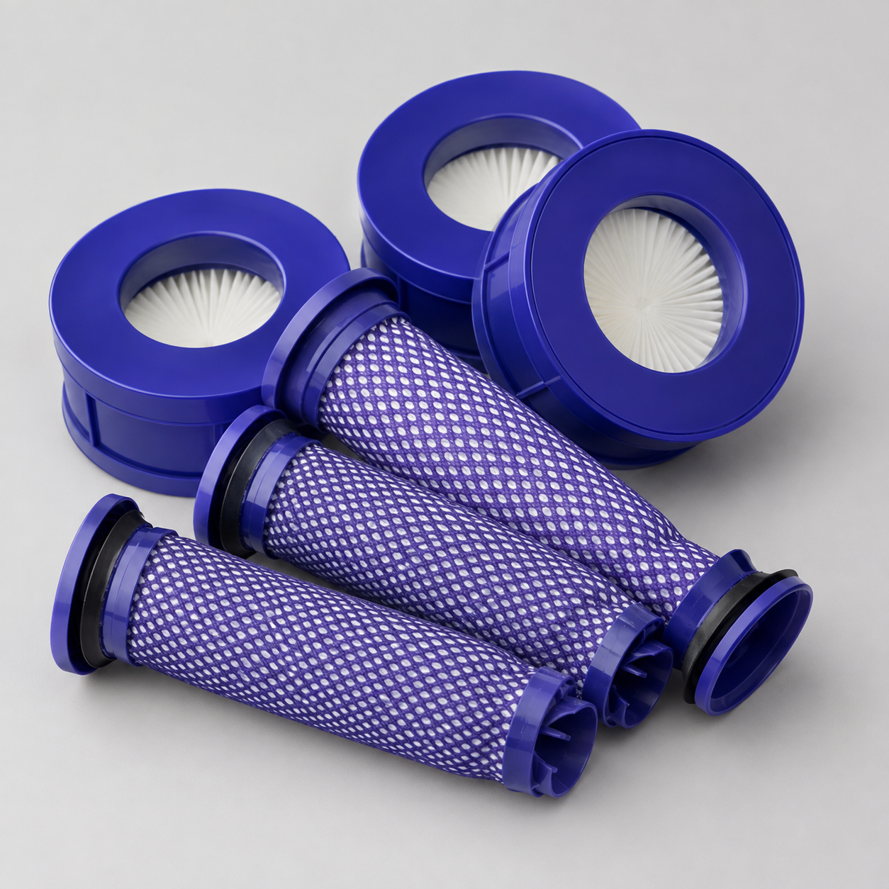 סט 6 פילטרים תחליפיים לשואב Dyson V8 – 3 פילטרים קדמיים ו־3 פילטרים אחוריים – תמונה 2