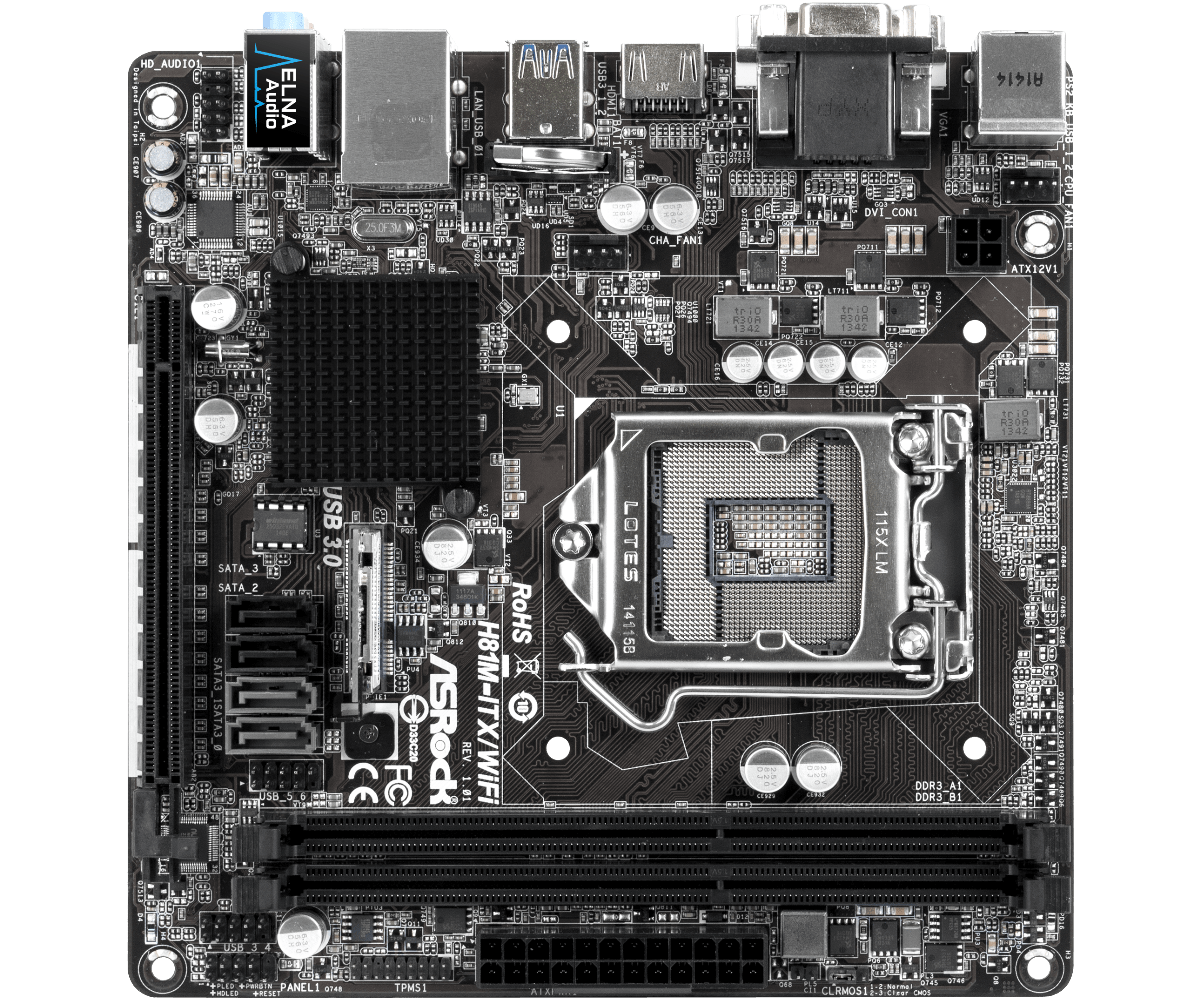 ASROCK H81M-ITX VGA/HDMI/SATA3/USB3 – תמונה 3
