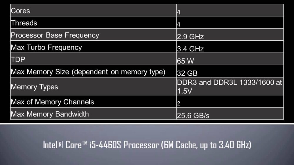 מעבד Intel Core i5-4460S Tray