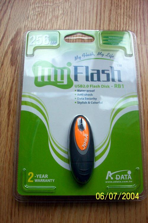 A Data Rubber Disk 1GB JOGR USB 2.0 RB1 Water proof & Shock Resistant!