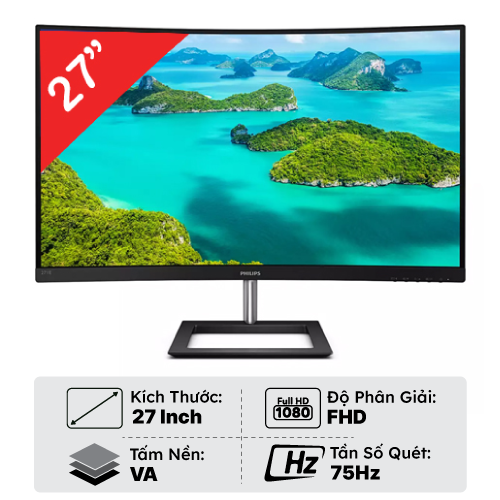 מסך Philips 241E1N1200A IPS 120Hz 23.8 HDMI-DP-VGA – תמונה 2