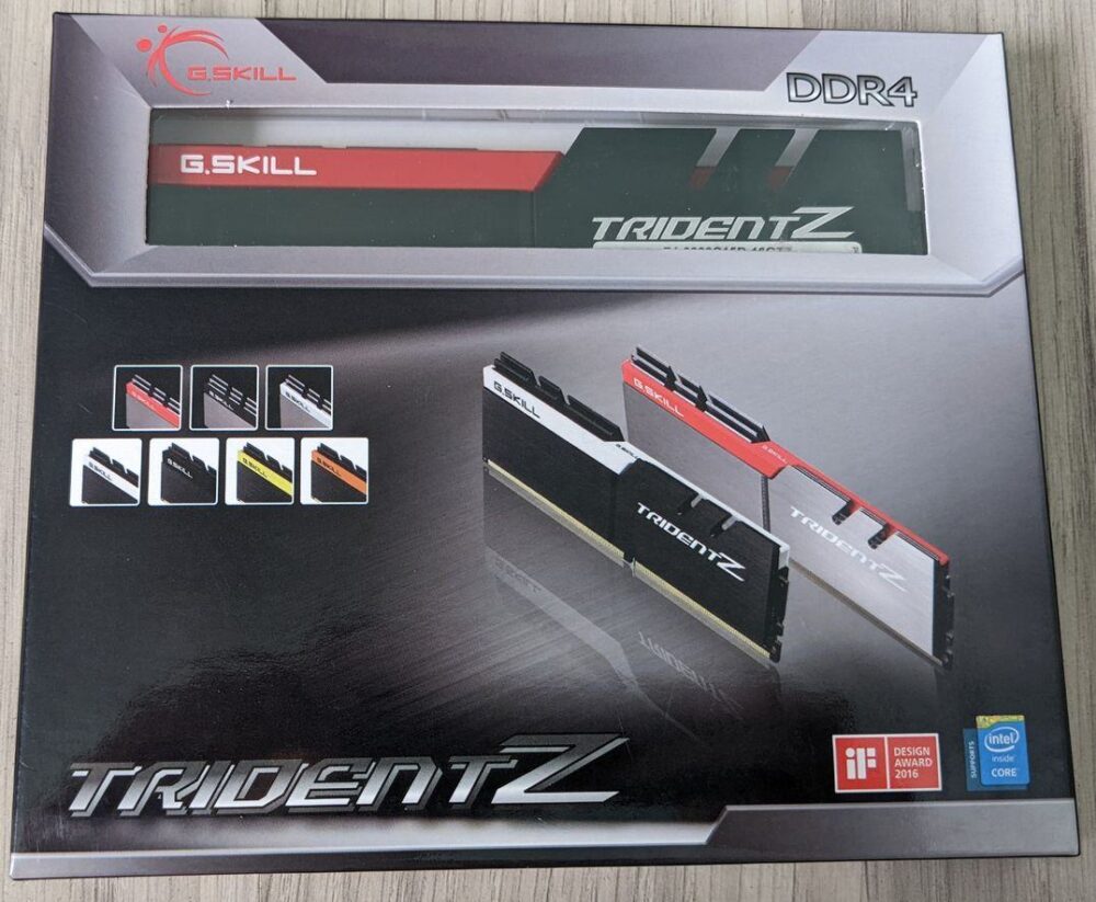 G.Skill DDR4 F4-3600C15D-16GTZ  2X8GB 3600MHz CL15 TridentZ
