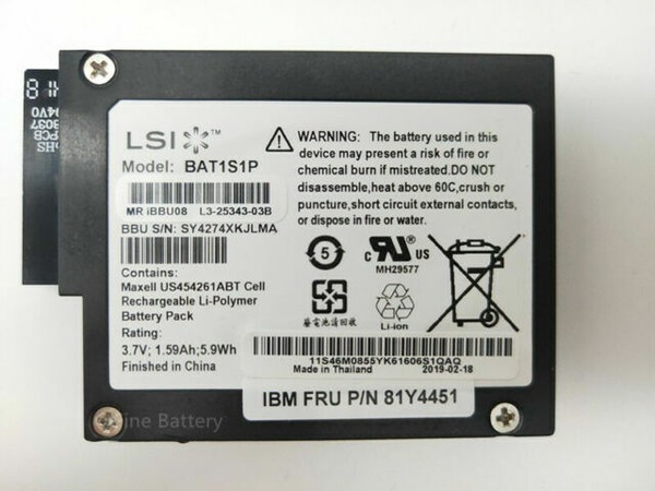 LSI-IBBU08 BAT1S1P LSI 9260/61/80  Battery