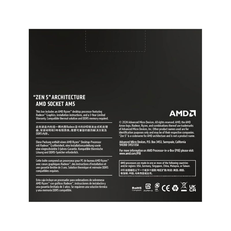 AMD Ryzen 9 9900X 12/24  24Lane 4.4Ghz~5.6Ghz 170TDP