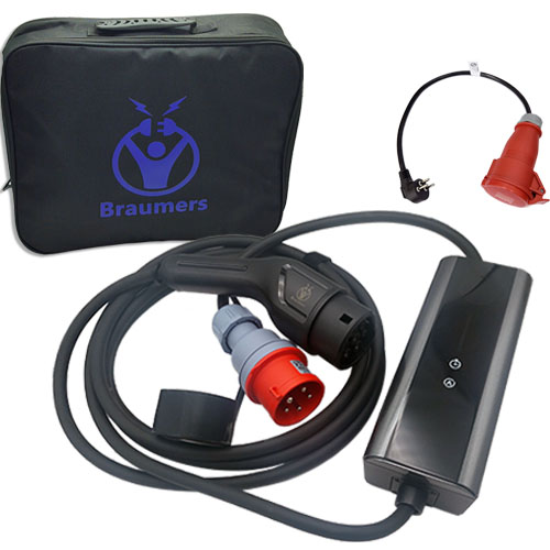 מטען נייד תלת פאזי לרכב חשמלי אפליקציה קיט Braumers BREV-PO16AT2-11KW-CKAPP 11KW