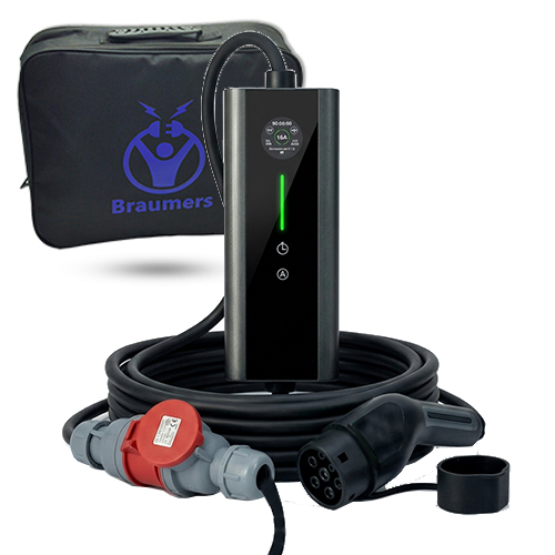 מטען נייד תלת פאזי לרכב חשמלי אפליקציה קיט Braumers BREV-PO16AT2-11KW-CKAPP 11KW