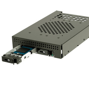מגירה שליפה GM3-102M2-FR 3.5" to (2xM.2 PCI4 SFF-8654 4i)