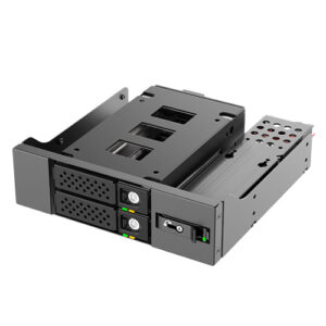 מגירה שליפה N-29SS15M 5.25" to (2x2.5"SATA)+(1xM.2NVME)