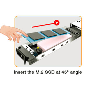 מגירה שליפה GMP-102M2r Back-Slot to (2xM.2 PCI4 SFF-8654 4i)