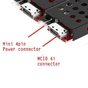 מגירה שליפה GZP-102M3r Back-Slot to (2xM.2 PCI5 SFF-8654 4i)