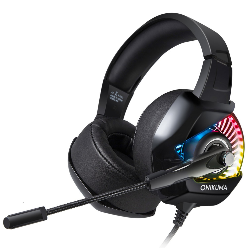 אוזניות גיימינג ONIKUMA Gaming HeadPhone K6 RGB – תמונה 3