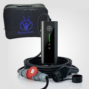 מטען נייד תלת פאזי לרכב חשמלי Braumers MobileEV CHARGER Type2 22KW CEE+APP Kit