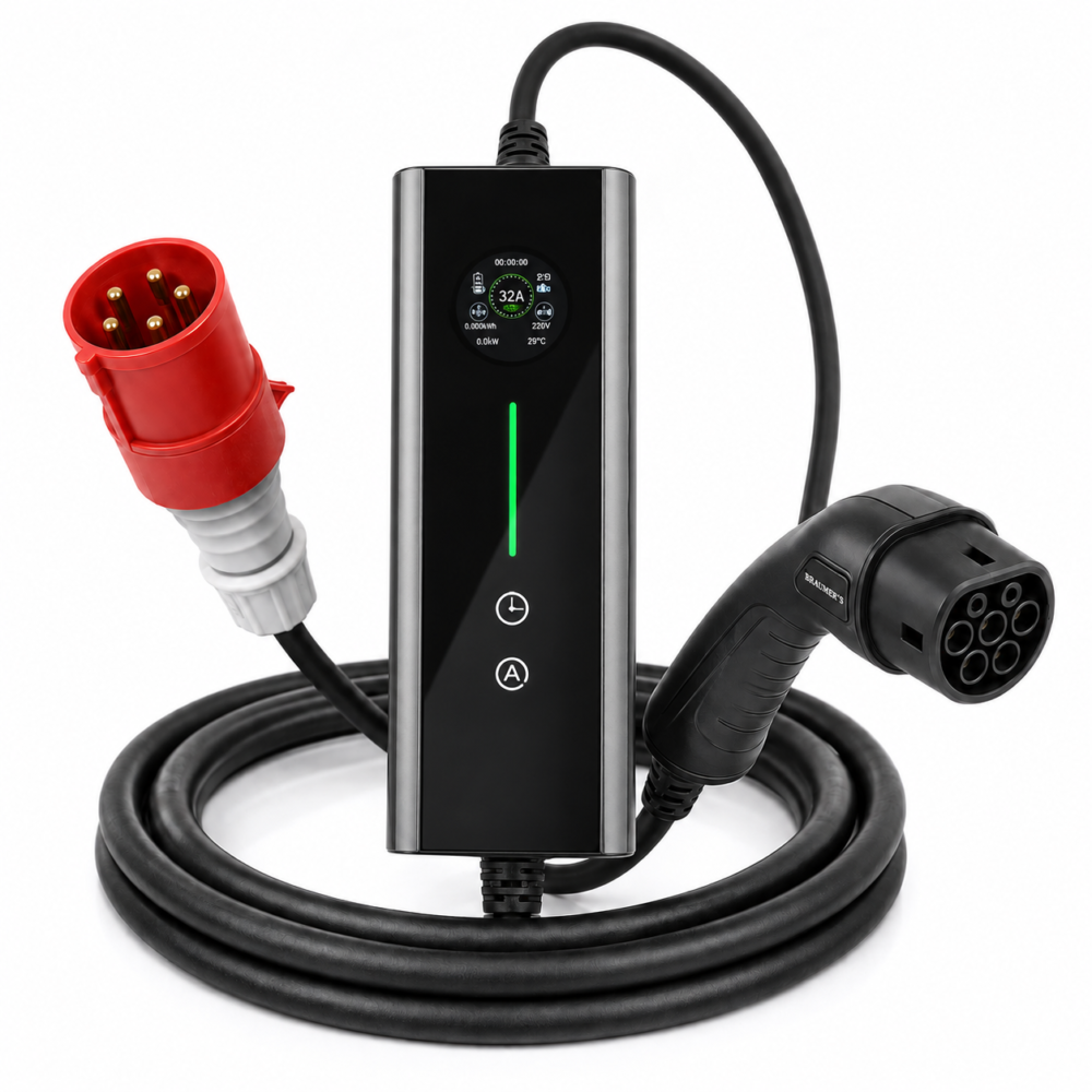 מטען נייד Braumers MobileEV CHARGER Type2 22KW CEE+APP Kit