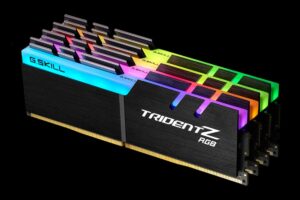 זכרון איכותי למחשב נייח G.Skill DDR4 F4-3000C14Q-64GTZR 4x16GB 3000Mhz TridentZ RGB