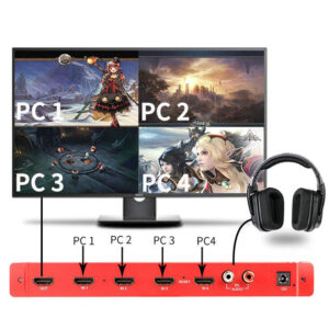 KVM SWITCH HSV524 4PC to 1xKVM 1080P MultiViewer