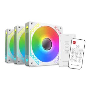 Xigmatek STARZ PRO ARCTIC 3x120mm ARGB White FAN + Remote