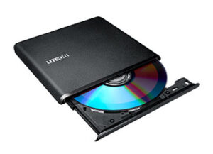 צורב חיצוני שחור איכותי LITEON External DVD-RW USB Ultra Slim DVD Writer eBAU108