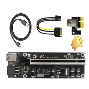 מתאם PCI-E x1 to PCI-E x16 Riser 6Pin VER011C Plus